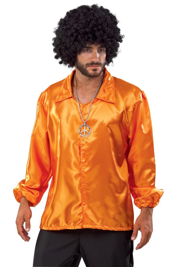 Αποκριάτικη Στολή Disco Πουκάμισο (Πορτοκαλί)