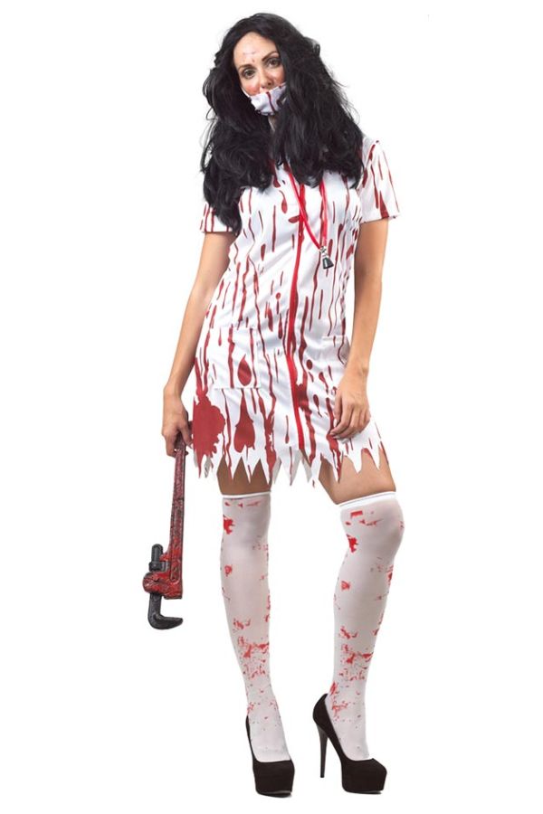 Αποκριάτικη Στολή Νοσοκόμα Με Αίμα